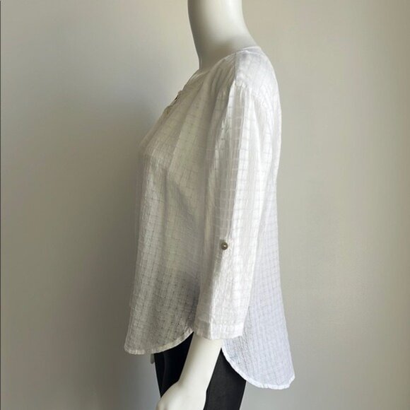 Eileen Fisher White Button Down Shirt - PS - Picture 2 of 4